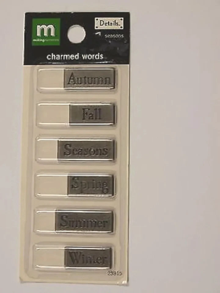 Making Memories charmed words.  SEASONS - Image 1 of 1