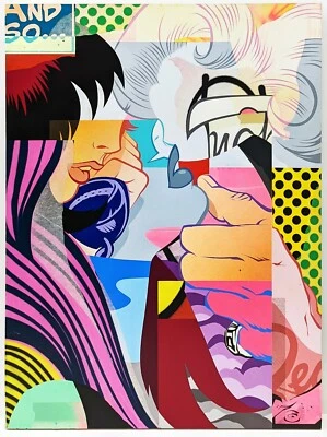 POSE (JORDAN NICKEL) "CABLEADO" 2015 | ORIGINAL PINTADO A MANO SOBRE TABLERO DE YESO 48X36" Foto 1 de 4