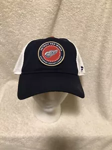 Fanatics Detroit Red Wings Trucker Snapback Hat Cap Red White Blue - Picture 1 of 9
