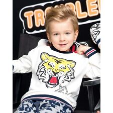 Tiger Sweatshirt with Tiger Print in Cream by ZOMBIE DASH For Kids Tops 