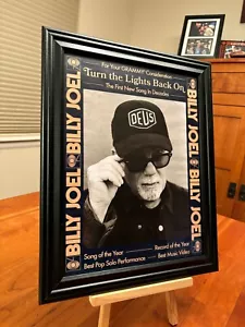 GROSSES 10x13 GERAHMTES BILLY JOEL "TURN THE LIGHTS BACK ON" 2024 LP ALBUM CD SONG WERBUNG - Bild 1 von 2