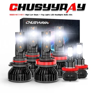 For Ram 5500 2021-2022 6x LED Combo Headlight Bulbs High Low Beam+ Fog Lamp - Picture 1 of 15