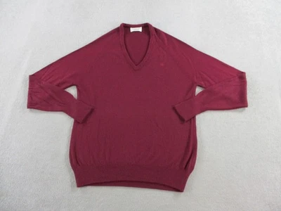 Suéter De Colección Christian Dior Para Hombre Grande Borgoña Cuello en V Hecho en Orlon EE. UU. 90s Foto 1 de 4