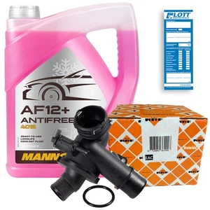 NRF Thermostat Kühlmittel 725043 + 5L Mannol AG12 Frostschutz Rot - Bild 1 von 4