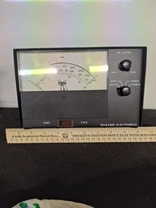 Vintage 1975-1990 Wawasee Electronics Black Cat SWR Meter Model JB-2002 Untested - Zdjęcie 1 z 6