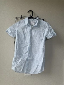 Camisa Denim & Flower Rocky Singh Niños 11/12 Abotonada Algodón Azul Seersucker - Imagen 1 de 11