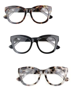 Bold Oversized Fashion Retro Reading Glasses with Spring Hinges DX86 - Picture 1 of 26