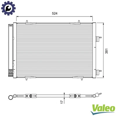 CONDENSER AIR CONDITIONING 814406 FOR PEUGEOT 508/SW CITROEN C5/III/Break 1.6L - Image 1 of 4