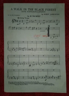 A Walk In The Black Forest Sheet Music For 1st Trumpet. Ref00074 - Image 1 of 2