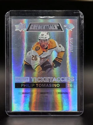 Philip Tomasino 2021-22 UD Credentials Debut Ticket Access /799 🔥 Predators... - Image 1 of 2