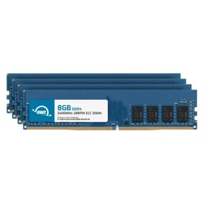 OWC 32GB (4x8GB) DDR4 2400MHz 1Rx8 ECC Unbuffered UDIMM 288pin Memory RAM - Image 1 of 4