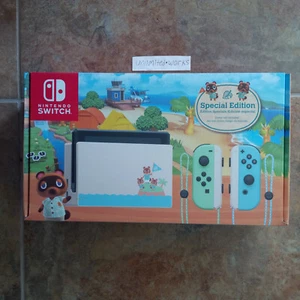 Nintendo Switch Animal Crossing New Horizons Edition Konsole 32GB nagelneu - Bild 1 von 3