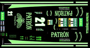 #21 PATRON Tequila Porsche 1/24th - 1/24th Waterslide Decals - Picture 1 of 4
