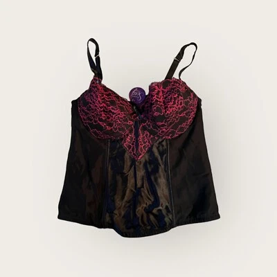 Sutiã Lane Bryant cacique tamanho 18/20 espartilho cetim top seriamente sexy - Imagem 1 de 4