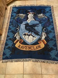 Harry Potter "Ravenclaw Crest" Woven Tapestry Throw Blanket 48" x 60" - Picture 1 of 7
