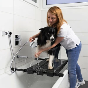 Skund | DogShower 80 cm L | In Alluminio | Doccia per Cani | Vasca da Bagno per Cani - Foto 1 di 10