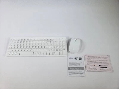 TopMate Wireless Keyboard and Mouse Ultra Slim Combo w/ Cover NO BATTERIES White - Image 1 of 4