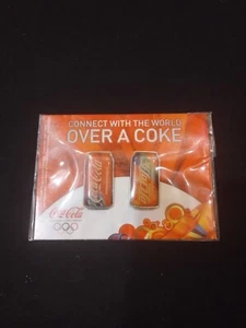 COCA COLA  2008 Beijing  Olympic Games Cans Pin Set Connect With The World! - Picture 1 of 4