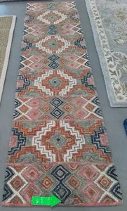 ORANGE / FUCHSIA 2'-3" x 9'-0" Damaged Rug, Reduced Price 1172768642 APN279P-29 - Picture 1 of 4