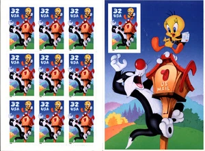 Vintage 32 cent Stamps Tweetie Pie and Sylvester  Cover VG - Picture 1 of 1