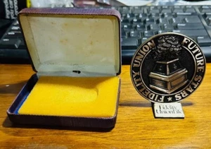 1979 Fidelity Union Future Stars SMU Tennis Award Coin Medallion Inscribed - Picture 1 of 5