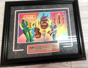 Coca-Cola 1998 Limited Edition #0137 of 2500 Music Pin Set with Black Frame - Picture 1 of 12