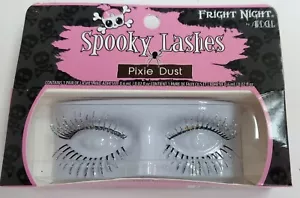 spooky lashes halloween sparkle glitter fake eyelashes pixie silver glam - Picture 1 of 12