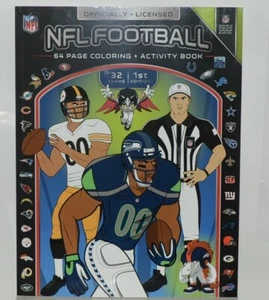 NFL Football Officially Licensed 64 Page Coloring Activity Book 1st Edition - Picture 1 of 8