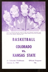 1961 Colorado Buffs v Kansas State Basketball Program 1/6 NMT 54141 - Picture 1 of 1