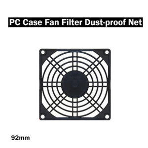 Neu 92mm PC Computer-Chassis Fan Fall Sieb Staubschutzfilter Schwarz - Bild 1 von 6