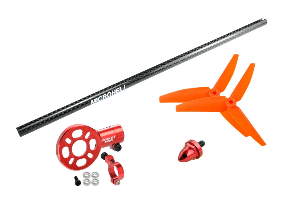 Microheli CNC Tail Power Package (RED) - BLADE 230S / 230S V2 / 250 CFX - Image 1 of 1