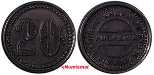 CHILE Medaille, ND, MANUFACTURA DE PAPELES PULPERIA 20 c, Vulkanit schwarz 26,5 mm (6) - Bild 1 von 3