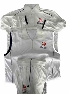 Neu Cricket Weiß Set für Herren / Cricket Shirt, Cricket Hose, Kleidung Set 3 - Bild 1 von 8