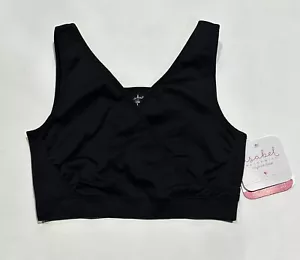 Isabel Maternity Seamless Crossover Sleep & Nursing Bra Black XL - Picture 1 of 3