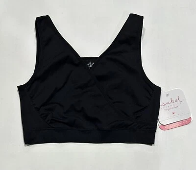 Isabel Maternity Seamless Crossover Sleep & Nursing Bra Black XL - Image 1 of 3