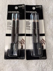 NEW 2 Packs - COVERGIRL Easy Breezy Brow Fill+Define Pencils Rich Brown #505 - Picture 1 of 4