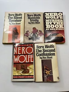 Nero Wolfe by Rex Stout Lot of 5 Vintage Paperbacks - Picture 1 of 11