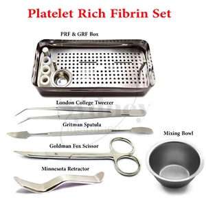 Platelet Rich Fibrin System Box & Mixing Bowl Lab Cotton Forceps Tissue Scissor - Picture 1 of 6