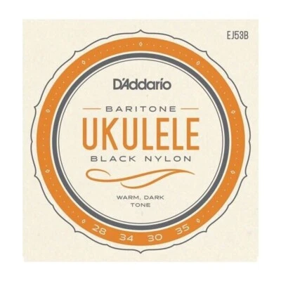 D'Addario Ukulele Strings Black Nylon EJ53B Uke Baritone - Image 1 of 4