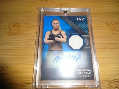 2020 Topps UFC Knockout Valentina Shevchenko Blue Relic Auto 33/50 - Image 1 of 2
