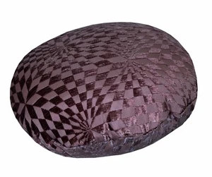wg03n Purple Geometric Check Round Shape Throw Pillow CASE Cushion COVER *Size - Picture 1 of 6