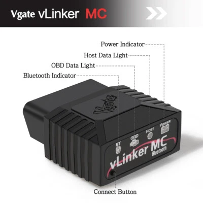 Herramienta de escáner de diagnóstico Vgate vLinker MC Bluetooth 3.0 OBD2 para Android Windows Foto 1 de 4