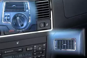 D VW Golf 4 Chrom Rahmen für Lüftungsschacht - 3 Rahmen - Edelstahl poliert - Picture 1 of 3
