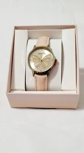 Geneva Women's Watch Quartz Pink Band Butterfly Stainless Steel Back New - Picture 1 of 9