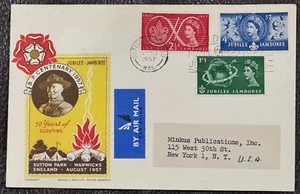 Great Britain, 1957 SUTTON COLDFIELD BOY SCOUT JUBILEE JAMBOREE FDC COVER - Picture 1 of 1
