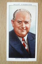 Radio Celebrities Wills's Cigarette Cards, No.28- DAVY BURNABY