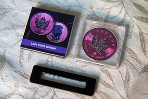 1 Unze Silber Maple Leaf 2023 Lady Veins Edition (Auflage: 100 | coloriert) - Bild 1 von 2