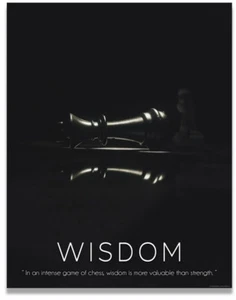 Logisches Schach Wissen Match Motivierende Zitate Poster 11x14 cm ungerahmt - Bild 1 von 7