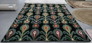 CHARCOAL / BLUE 9' X 12' Back Stain Rug, Reduced Price 1172713529 IKT219A-9 - Picture 1 of 4