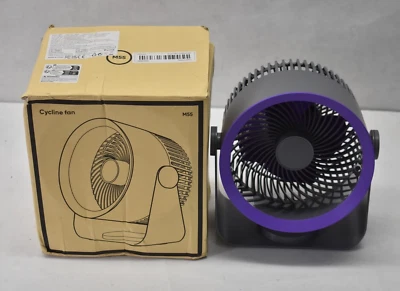 Desk Air Circulator Fan Wall Mount Portable Battery Operated Gray/Purple - Image 1 of 4